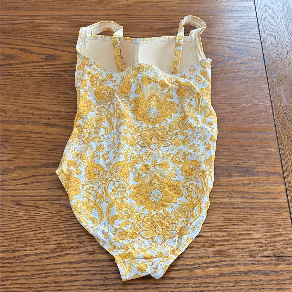 Nip Tuck Swim Yellow and White Swimsuit - Picture 4 of 7